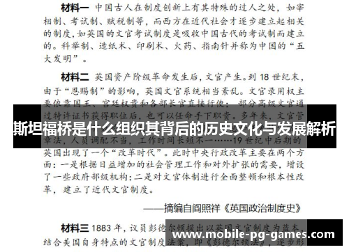 斯坦福桥是什么组织其背后的历史文化与发展解析 斯坦福桥是什么组织其背后的历史文化与发展解析